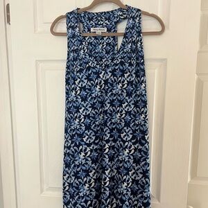 Tommy Bahama Navy and Light Blue Floral Dress